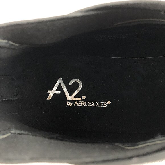 A2 By Aerosoles Black Wedge-Heel Ankle Boots with Zipper Back Size 5½M NIB - Picture 12 of 15